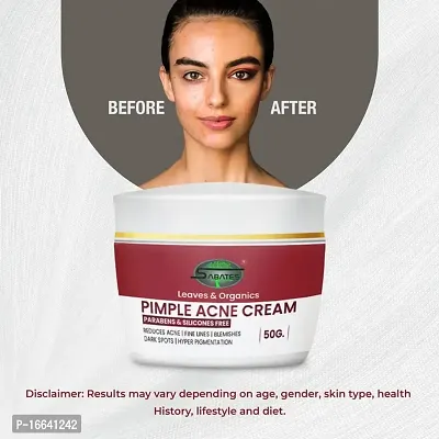 SABATES Anti Acne, Pimple  Scar Removal Cream | Glowing Skin, Oil-Free Repairing Face Moisturizer Reduce Redness  Dryness | Pimple Cream For Girls-thumb3