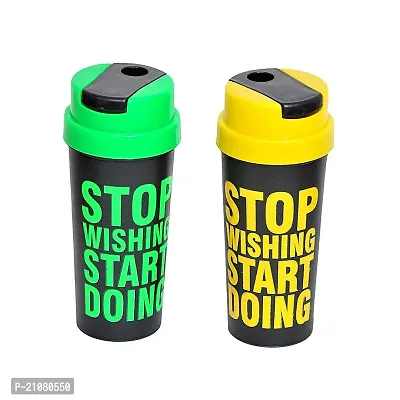 Special Combo Pack Of 2 Gym Shaker Water Bottles For Gym Protein Shaker Bottle Green Yellow