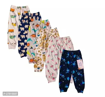 Stylish Multicoloured Cotton Printed Pyjama Bottom For Boys Pack Of 6-thumb0