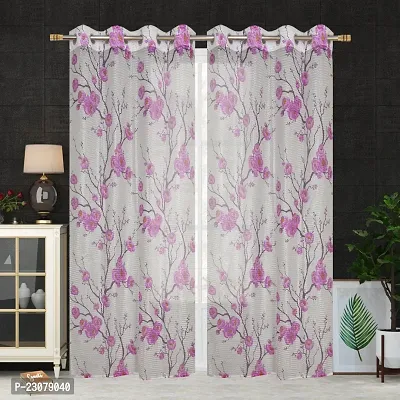 Stylish Fancy Polyester Eyelet Fitting Door Curtain Pack Of 2-thumb0