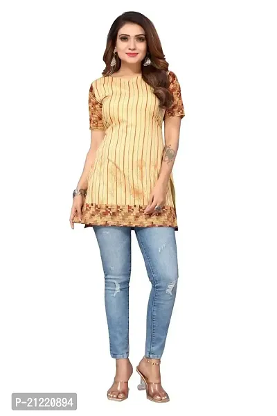 Fulavti Women's Poly Crepe Short Kurta-thumb0