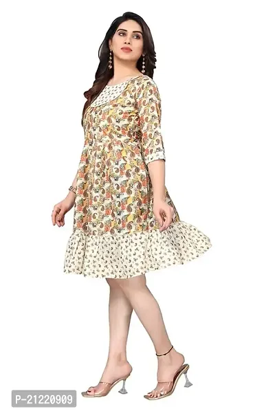 Fulavti Women's Multicolor Muslin Polyester Anarkali Kurti-thumb4