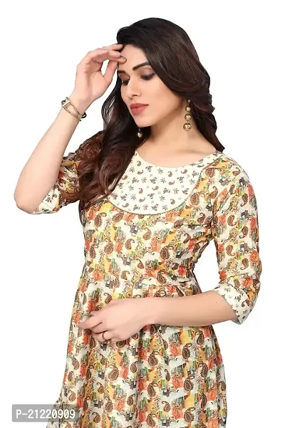 Fulavti Women's Multicolor Muslin Polyester Anarkali Kurti-thumb3