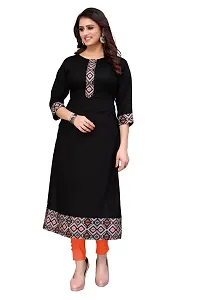 Fulavti Women's Rayon Digital Floral Print Kurti-thumb4