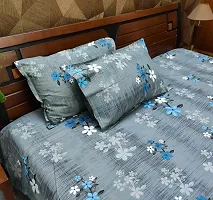 zebaya Home Pure Cotton 200TC Printed Bedsheet for Double Bed. (Size 90X100 Inch) with 2 Pillow Cover (Multicolor B)-thumb2