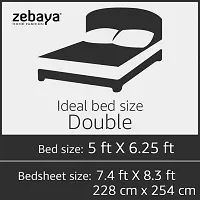 zebaya Home Pure Cotton 200TC Printed Bedsheet for Double Bed. (Size 90X100 Inch) with 2 Pillow Cover (Multicolor B)-thumb4