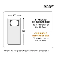 zebaya Home Pure Cotton 200TC Bedsheets for Single Bed. (Size 60X90 Inch) with Pillow Cover (Multicolor (d)-thumb4