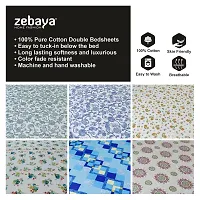 zebaya Home Pure Cotton 200TC Bedsheets for Single Bed. (Size 60X90 Inch) with Pillow Cover (Multicolor (a)-thumb3