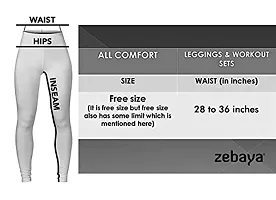 zebaya Women's Stretchable Tights. Free Size Slim Fit Ankle Jeggings (28 x 36). Highly Streatchable and Skin Friendly Soft Fabric. (Grey Black P)-thumb4