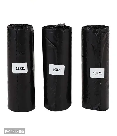 Best Black Garbage Bags are 100% recyclable and biodegradable. Disposable Dustbin Bags Medium Size For Home Kitchen | Pantry Dustbin Covers ISO Certified | 19 * 21 Inch | 90Bags / 3nbsp;Packet-thumb0