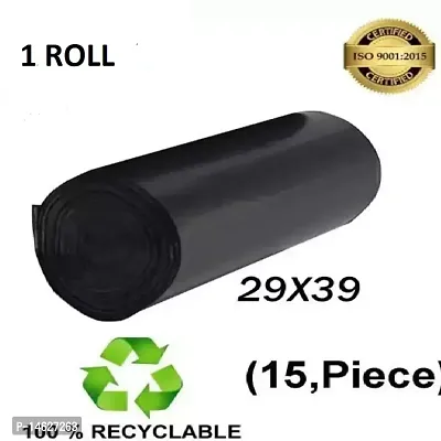 Extra Large Biodegradable Garbage Bags, Size 29x39 Inches, Disposable Garbage Trash Waste Dustbin, Pack of 1nbsp;(15 Bags)-thumb0