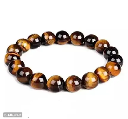 Bracelet for Courage, Strength, and Protection made of Natural Tiger Eye, an Energy Stone, Graceful Bangles, and an Original Stone. Fashion accessories for healing for men, women, boys, and children (-thumb0