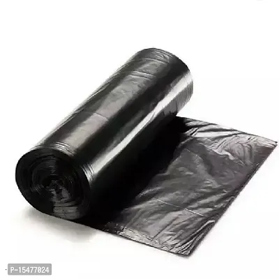 TRASH BAG/BIODEGRADABLE DUSTBIN BAG ROLL SIZE -17*19[30 BAGS]-Pack of 1 black-thumb0