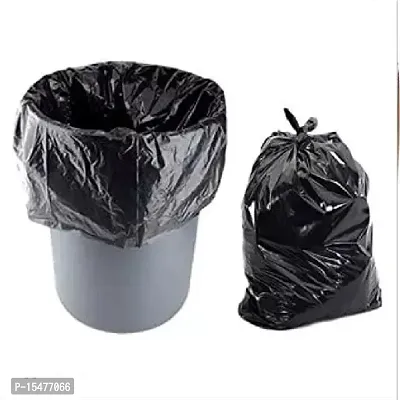 TRASH BAG/BIODEGRADABLE DUSTBIN BAG ROLL SIZE -17*19[60 BAGS]-Pack of 2 black-thumb3