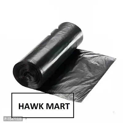 TRASH BAG/BIODEGRADABLE DUSTBIN BAG ROLL SIZE -19*21[30 BAGS]-Pack of 1 black