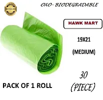 Best  Black Garbage Bags are 100% recyclable and biodegradable. Disposable Dustbin Bags Medium Size For Home Kitchen | Pantry Dustbin Covers ISO Certified | 19 * 21 Inch | 30 Bags / 1 Packet  GREEN-thumb1