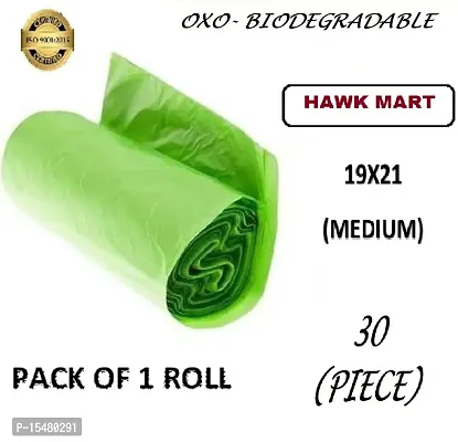 Best  Black Garbage Bags are 100% recyclable and biodegradable. Disposable Dustbin Bags Medium Size For Home Kitchen | Pantry Dustbin Covers ISO Certified | 19 * 21 Inch | 30 Bags / 1 Packet  GREEN-thumb2