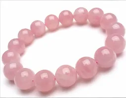 PINK Rose Quartz Bracelet Crystal Bracelet Round Beads (8 mm) Stone Bracelet-thumb1