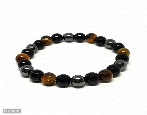 Natural Triple Protection Healing Bracelet, Energy stone, Healing Accessories (Pack Of 1)-thumb2