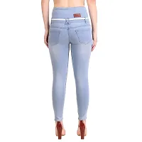 L Fashion Skinny Fit High Rise Denim Jeans for Women and Girls (34, Light Blue)-thumb1