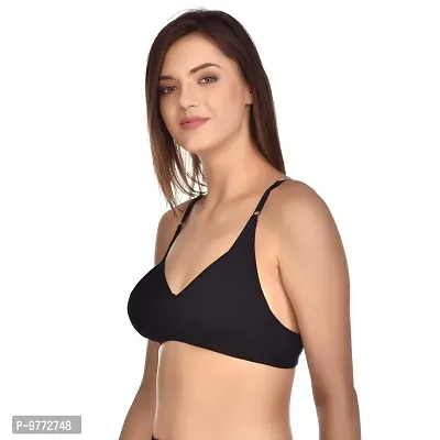 L Fashion Women's  Girls' Cotton Full Coverage Non-Padded T-Shirt Bra Multicolor Everday Comfy Cotton Bra for Daily use.-thumb4