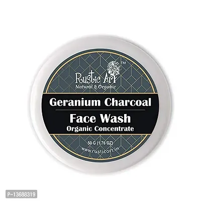 Rustic Art Organic Face Wash Concentrates for Deep Cleansing  De Tanning with Neem Basil  Geranium Charcoal - 50 gms Each-thumb4