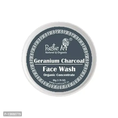 Rustic Art Geranium Charcoal Face Wash Concentrate 50 Gm, (Pack Of 2)-thumb0