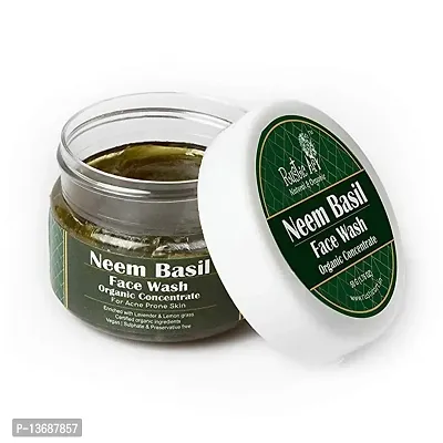 Rustic Art Organic Neem Basil Face Wash Concentrate for Deep Cleansing | Anti-Bacterial Anti-Fungal | 50gm (Pack of 2)-thumb2