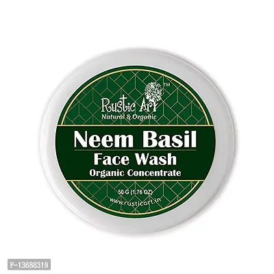 Rustic Art Organic Face Wash Concentrates for Deep Cleansing  De Tanning with Neem Basil  Geranium Charcoal - 50 gms Each-thumb2