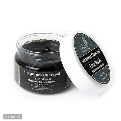 Rustic Art Organic Geranium Charcoal Face Wash Concentrate for Cleansing, Removes Dirt | Oily Skin Type | 50 gms (Pack of 2)-thumb2