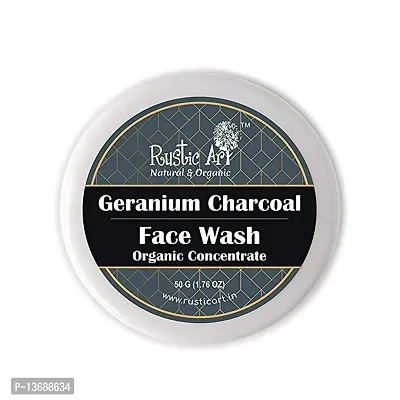 Rustic Art Organic Face Wash Concentrates for Deep Cleansing & De Tanning with Sandal & Geranium Charcoal - 50 gms Each-thumb4