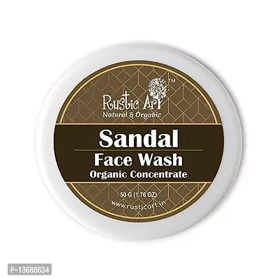 Rustic Art Organic Face Wash Concentrates for Deep Cleansing & De Tanning with Sandal & Geranium Charcoal - 50 gms Each-thumb2