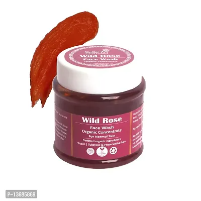 Rustic Art Organic Wild Rose Face Wash Concentrate 125g | Normal to Dry Skin | Enriched with Mango Butter