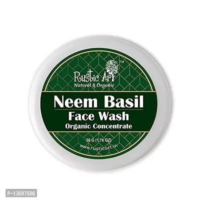 Rustic Art Organic Face Wash Concentrates for Deep Cleansing  De Tanning with Neem Basil  Sandal - 50 gms Each-thumb2