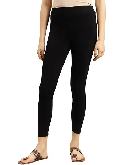 Stylish Cotton Solid Leggings For Women