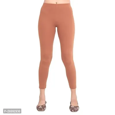 Fabulous Peach Cotton Solid Leggings For Women-thumb0