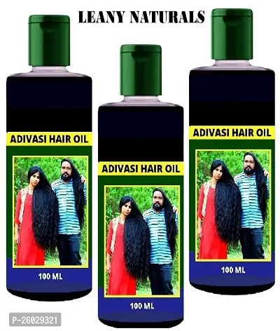 Adivasi Herbal Hair Oil for Longer  Stronger Hair Growth 300ml-pack of 3-thumb0