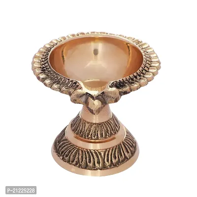 BulkySanta Brass Diya | Brass Laxmi Kuber Diya (Big, Heavy) (1PCS)-thumb4