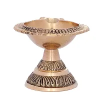 BulkySanta Brass Diya | Brass Laxmi Kuber Diya (Big, Heavy) (1PCS)-thumb4