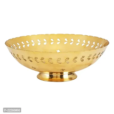 BulkySanta Brass Fruit Bowl with Hand Engraved Design (Size - 7 inches Approx.)-thumb3