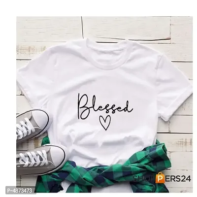 blessed printed  t-shirts for woman