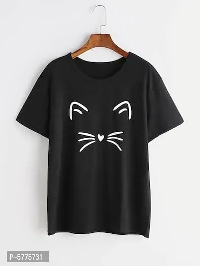 CAT PRINTED WOMEN TSHIRT-thumb0