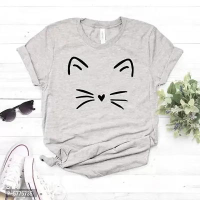 CAT PRINTED WOMEN TSHIRT