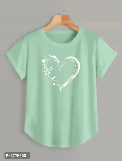 HEART PRINTED WOMEN TSHIRT