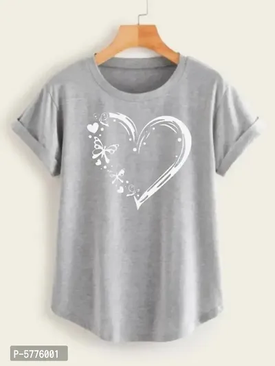 HEART PRINTED WOMEN TSHIRT