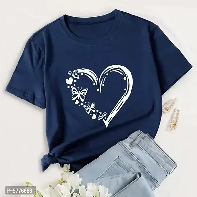 HEART PRINTED WOMEN TSHIRT