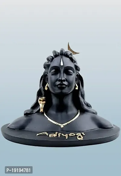 Adiyogi Shiva Statue - Mini Adiyogi for Car Dashboard, Pooja, Home, Office Decor  Spiritual Gifting (Black) - Mahadev Murti, Idol, Lord Adiyogi Shankara (Small (2 inches)) Pack Of 1-thumb0