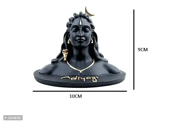 Adiyogi Shiva Statue - Mini Adiyogi for Car Dashboard, Pooja, Home, Office Decor  Spiritual Gifting (Black) - Mahadev Murti, Idol, Lord Adiyogi Shankara (Small (2 inches)) Pack Of 1-thumb2