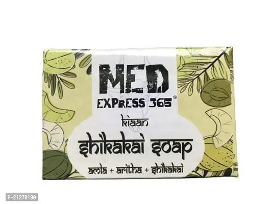 Kiaan Amla Aritha Shikakai Soap For Hair - Handmade, Natural, Vegan and Cruelty-Free, 75g (Pack of 9)