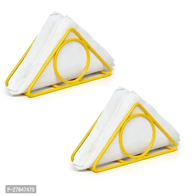 Metal Napkin Stand | Napkin Holder | Tissue Paper Holder for Kitchen  Dining Table | Tissue Paper Stand for Office, Restaurant, Home Decor  Bathroom (Yellow, Pack of 2)